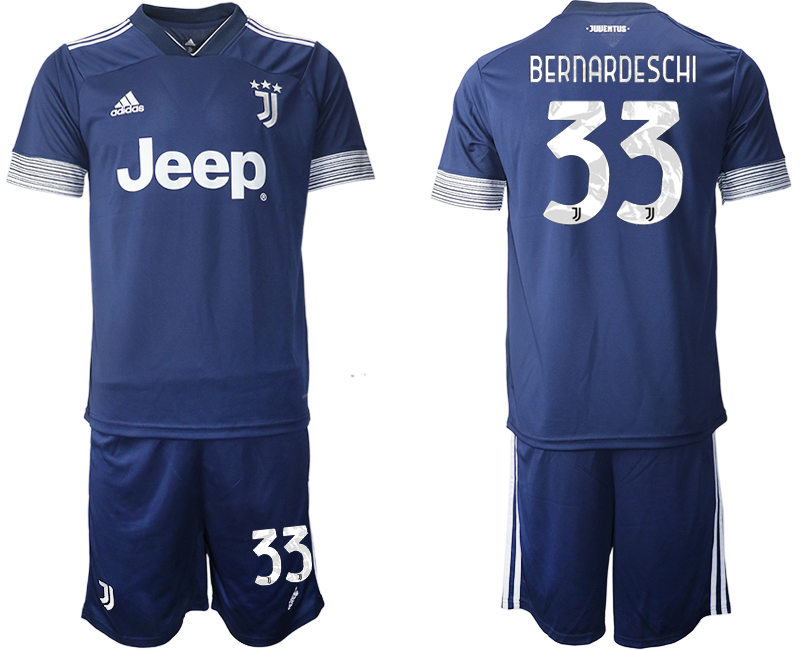 Men 2020-2021 club Juventus away #33 blue Soccer Jerseys